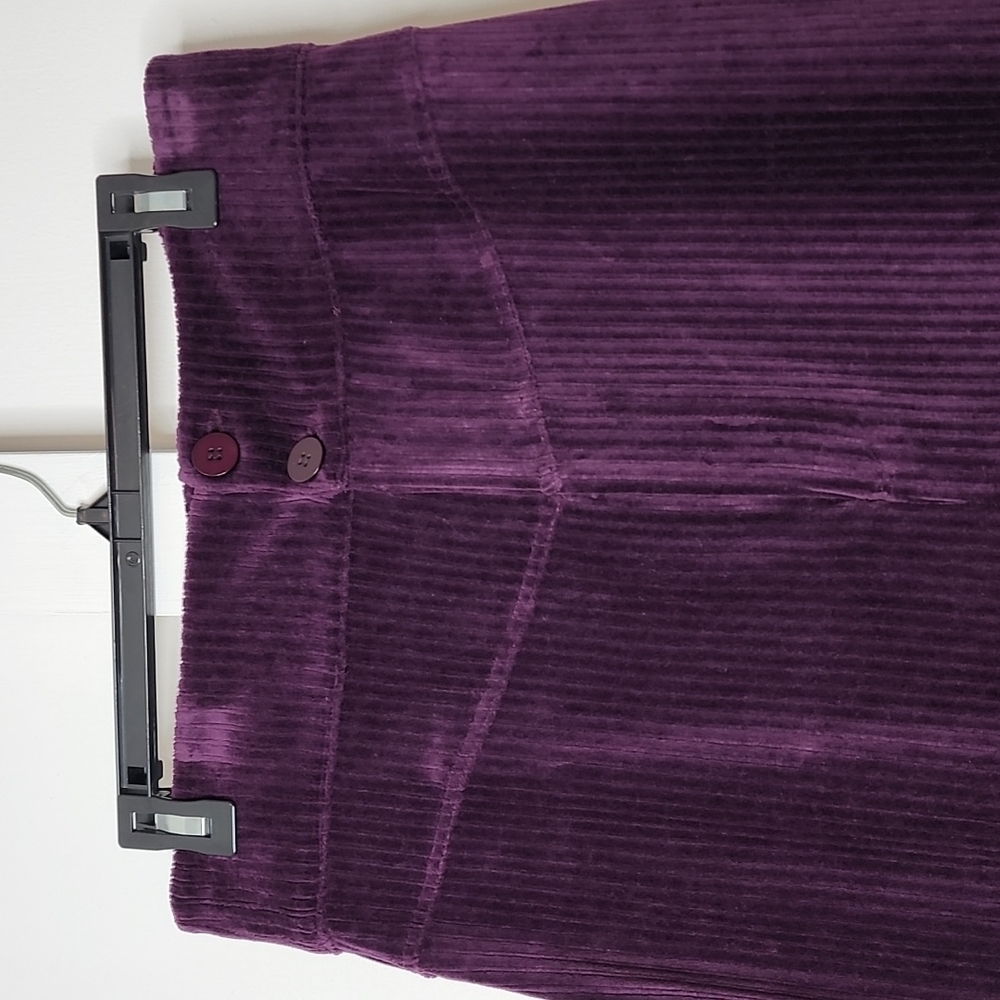 NWT Free People Roxy Purple Ribbed Pencil Midi Skirt Large - Picture 6 of 10